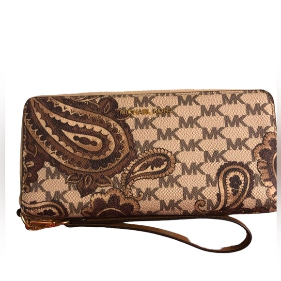 Michael Kors 2 Pc Set Emry Large Paisley Pattern Tote with Matching wallet - Picture 4 of 16